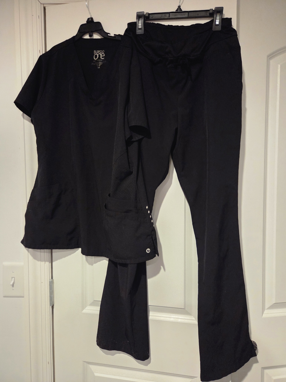 Barco Uniforms Women's Black Boot Cut Scrub Set